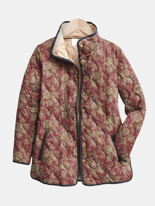 The Plum Damask Quilted Jacket