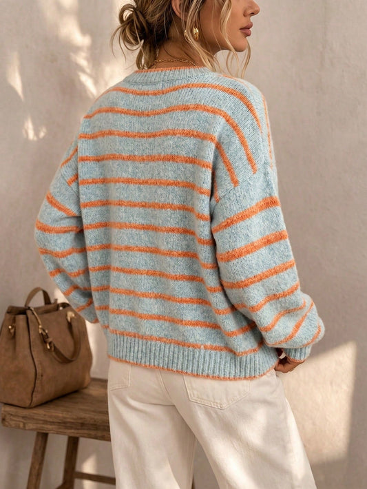 Mabel Soft Striped Knit Cardigan