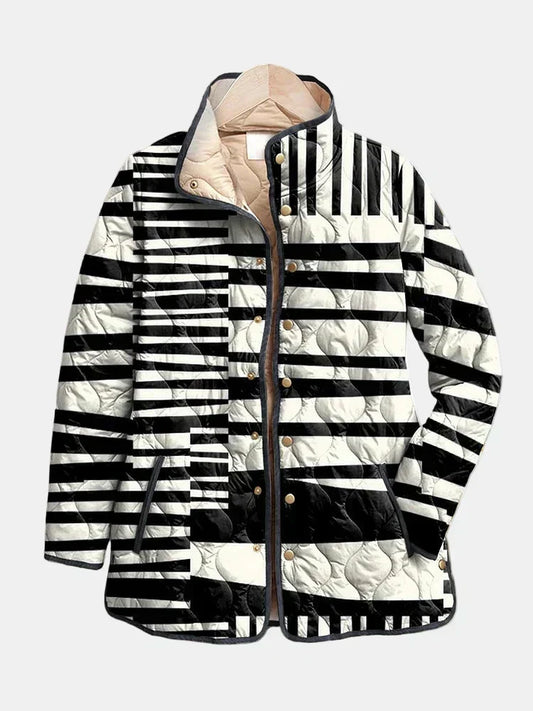 The Graphic Stripe Quilted Jacket