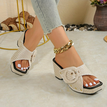 ELISA WEDGES Espadrille-Style Wedge Sandals
