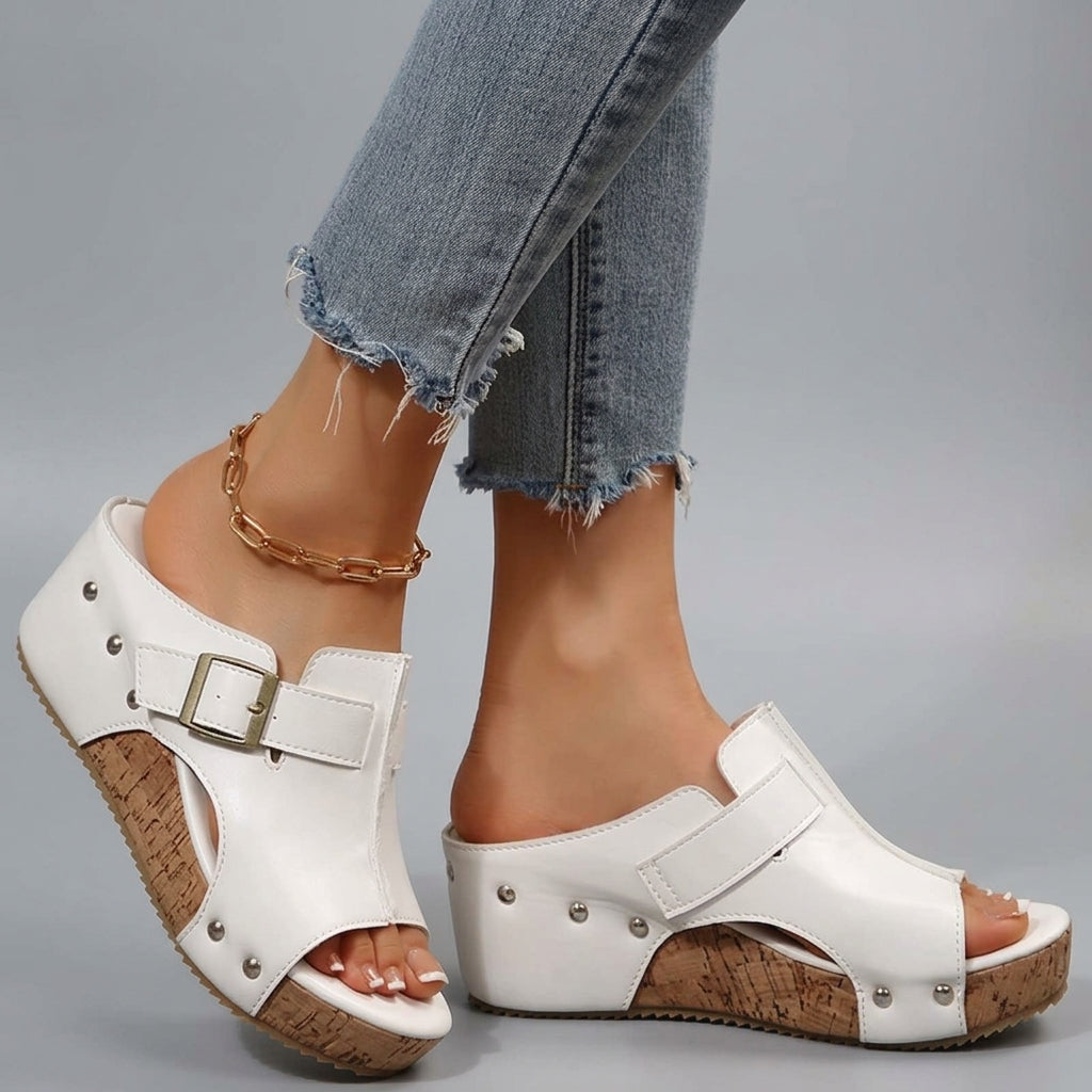 OLIVIA SANDALS Open-Toe Platform Sandals
