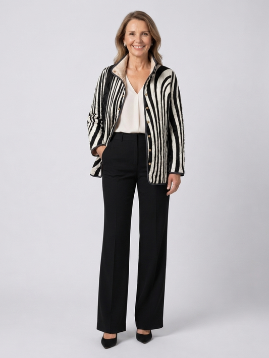 The Zebra Print Quilted Jacket