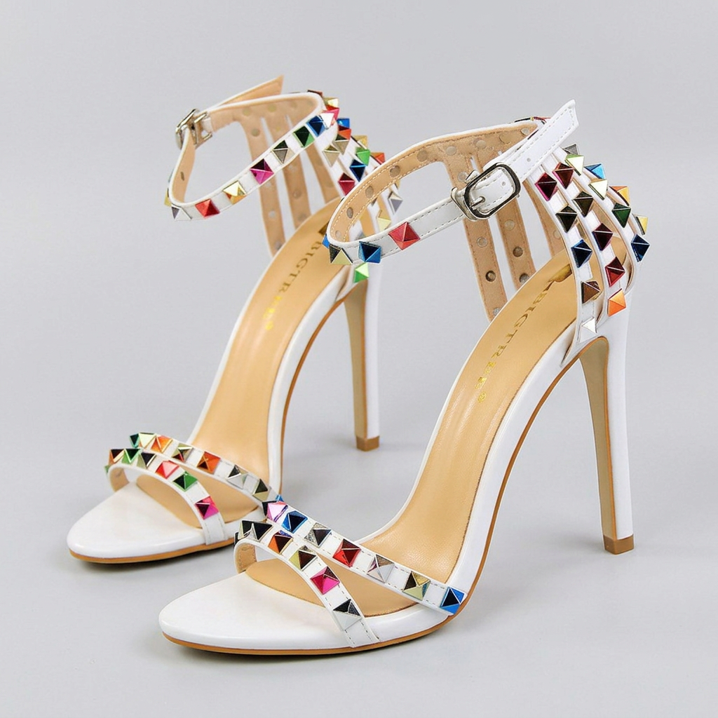SERENA HEELS Studded Statement Heels