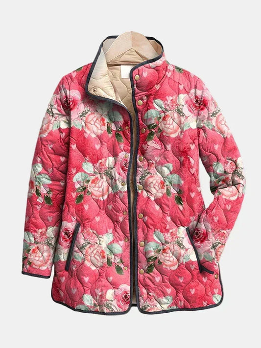 The Raspberry Rose Quilted Jacket