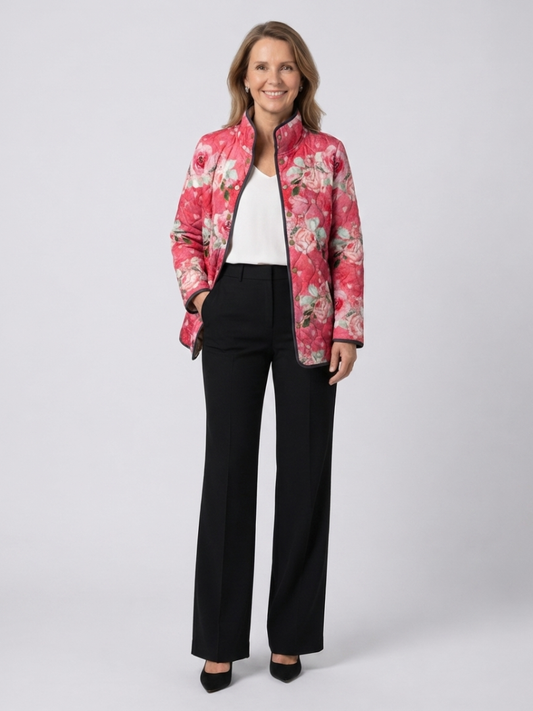The Raspberry Rose Quilted Jacket