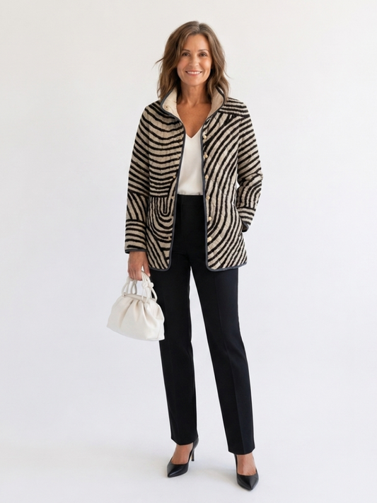 The Circle Print Quilted Jacket