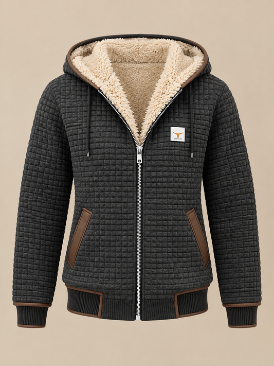 SIERRA Sherpa-Lined Quilted Zip Jacket
