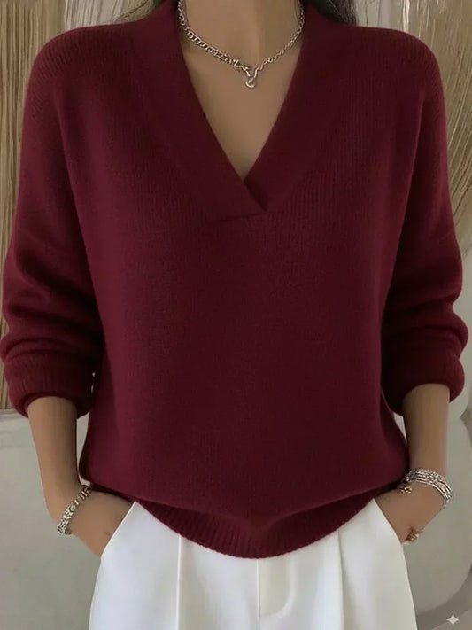 Vivelle Relaxed V-Neck Sweater