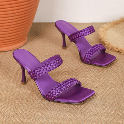 NAOMI HEELS Braided Strap Heels