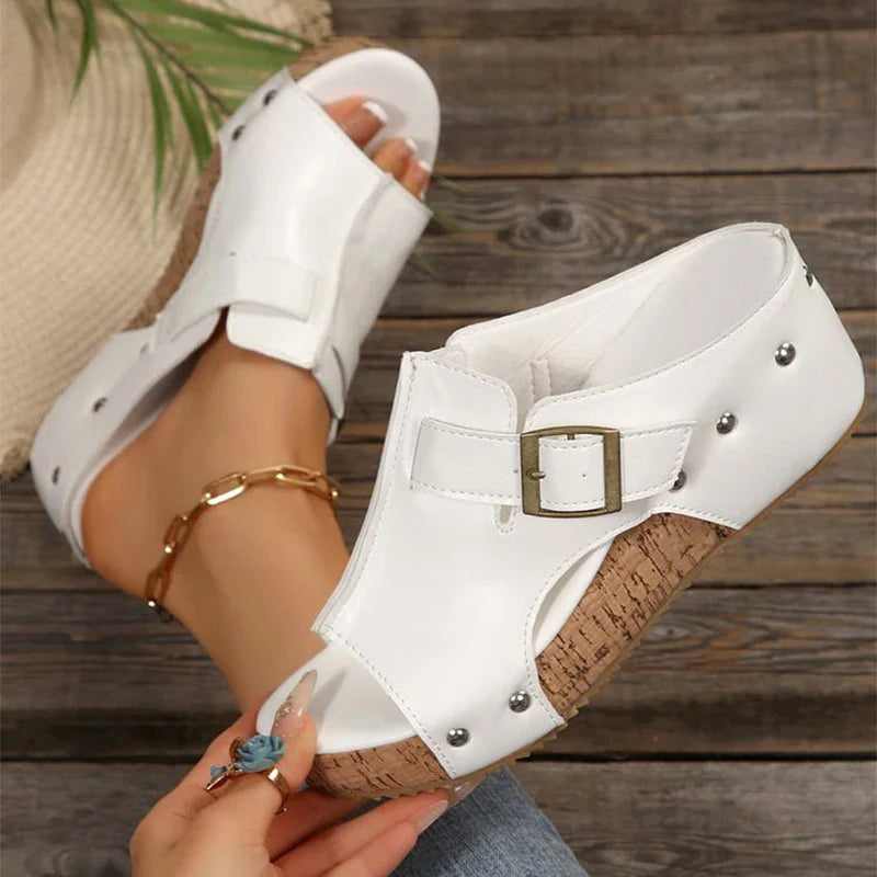 OLIVIA SANDALS Open-Toe Platform Sandals