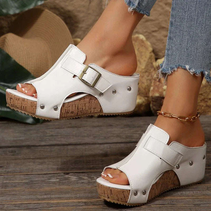 OLIVIA SANDALS Open-Toe Platform Sandals