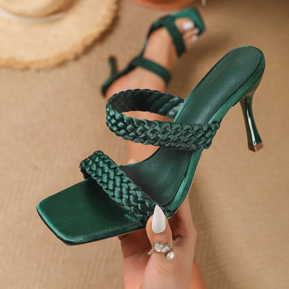 NAOMI HEELS Braided Strap Heels