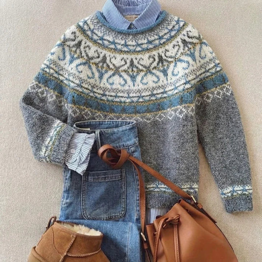 Luxe Chic Vintage Knit Sweater