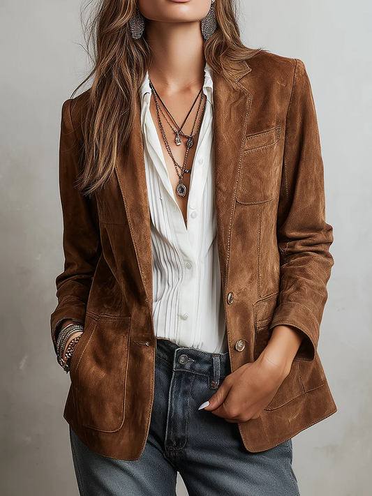 MARCELLE Cognac Vintage Blazer