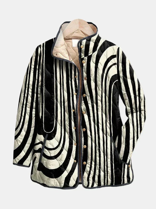 The Zebra Print Quilted Jacket