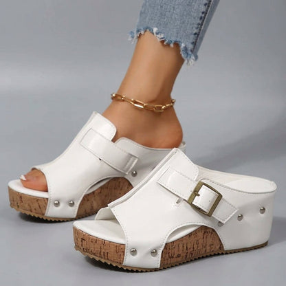 OLIVIA SANDALS Open-Toe Platform Sandals