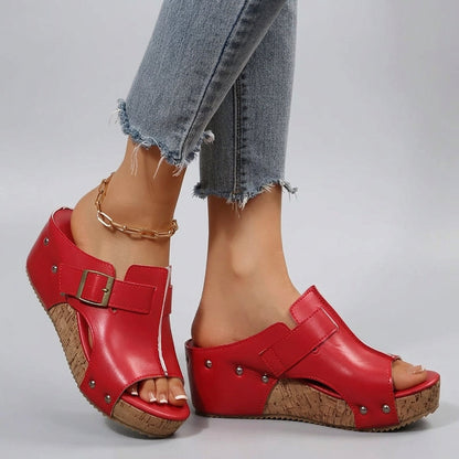 OLIVIA SANDALS Open-Toe Platform Sandals