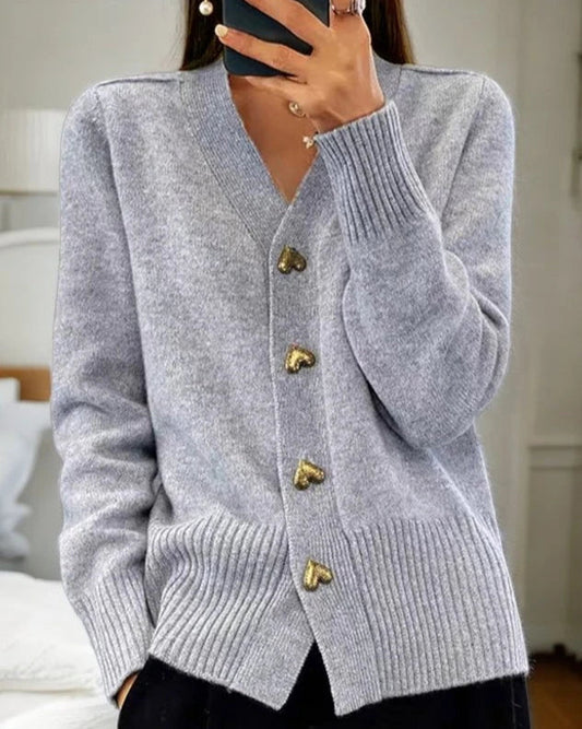 Beatrice Heart Button Cardigan