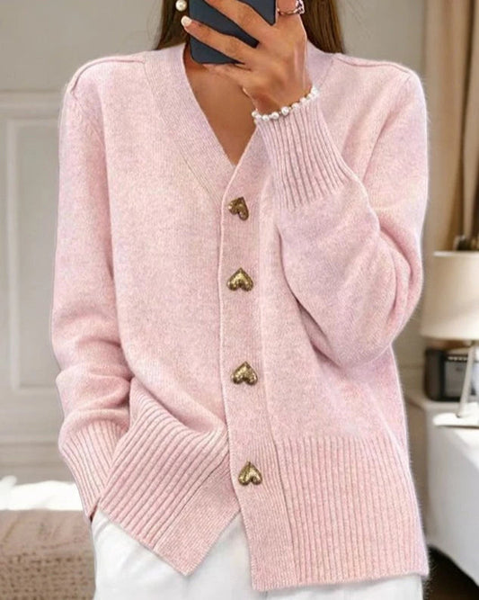 Beatrice Heart Button Cardigan