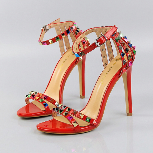 SERENA HEELS Studded Statement Heels