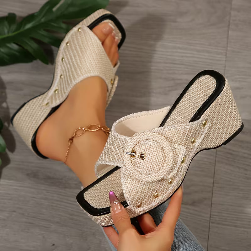 ELISA WEDGES Espadrille-Style Wedge Sandals