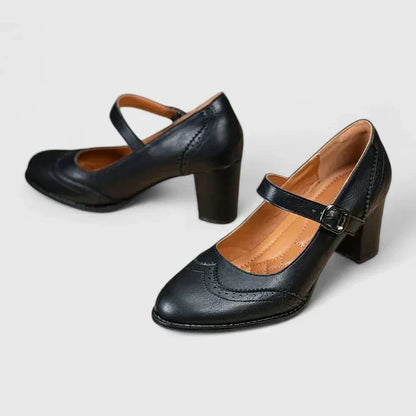 Camille | French Retro Block-Heel Mary Janes