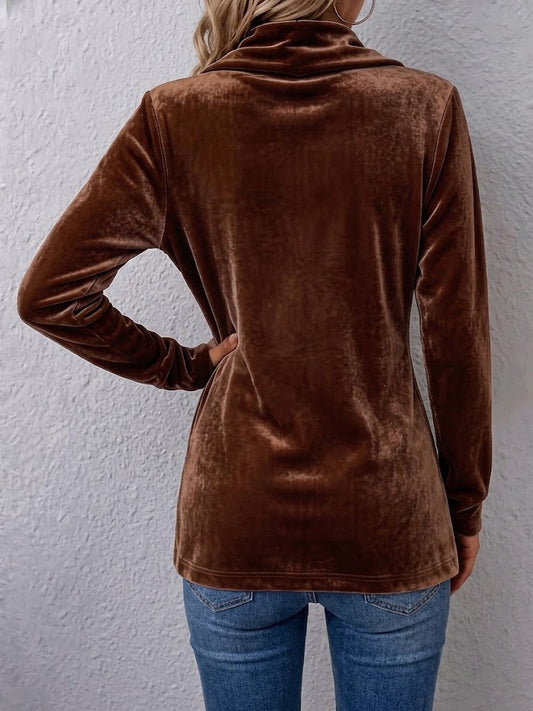 Holliwell Vintage Lapel Button-Accent Long Sleeve Open Front Jacket