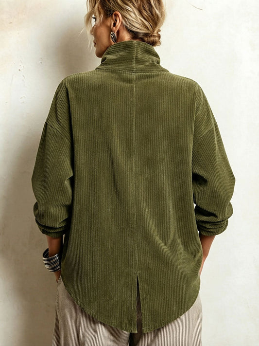 APOLLINE Asymmetric Ribbed Knit Jacket